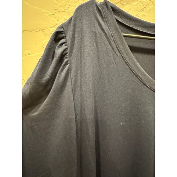 Lularoe AVA Dress, Navy Blue, Puffed shoulder, XL NWT T shirt material - Picture 3 of 4